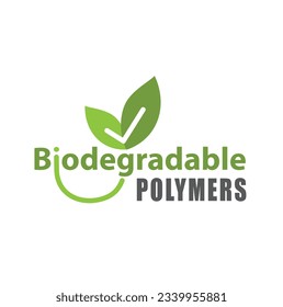 Biologisch abbaubare Polymere - grünes Symbol.