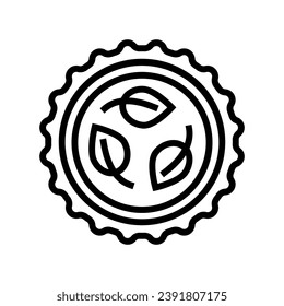 biodegradable product green living line icon vector. biodegradable product green living sign. isolated contour symbol black illustration