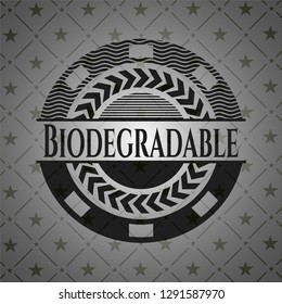 Biodegradable realistic black emblem Biodegradable realistic black emblem