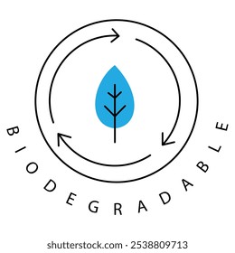 Biodegradable Recyclable Eco-Friendly Vector Icon Design