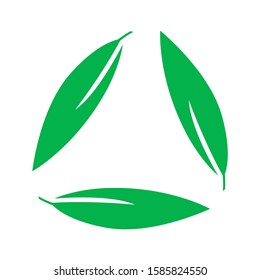 Biodegradable recyclable plastic free package icon. Vector bio recyclable degradable label logo template