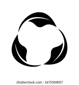 Biodegradable recyclable plastic free package icon. Vector bio recyclable degradable label logo template