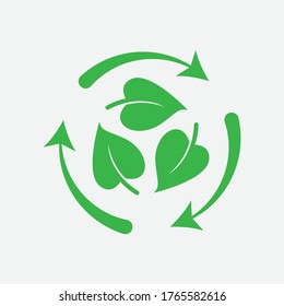 Biodegradable recyclable plastic free package icon. vector illustration