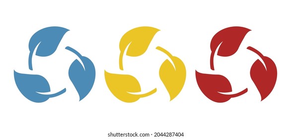 Biodegradable recyclable plastic free package icon. Vector bio recyclable degradable label logo template