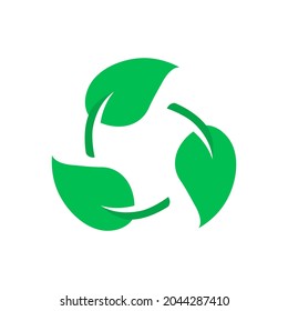 Biodegradable recyclable plastic free package icon. Vector bio recyclable degradable label logo template