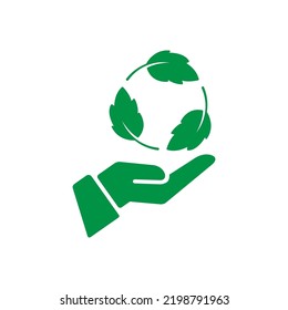 Biodegradable recyclable plastic free package icon. Vector bio recyclable degradable label logo template