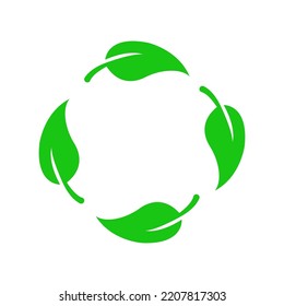 Biodegradable recyclable plastic free package icon. Vector bio recyclable degradable label logo template