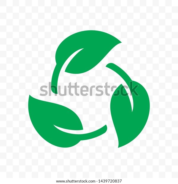 Biodegradable recyclable\
plastic free package icon. Vector bio recycling degradable label\
logo template
