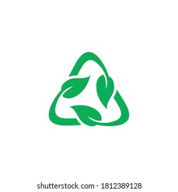 Biodegradable recycle plastic free package icon in flat style. Vector bio recycle vector isolated on white, label logo template, recycle business concept