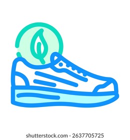 biodegradable running shoes outdoor fitness color icon vector. biodegradable running shoes outdoor fitness sign. isolated symbol illustration
