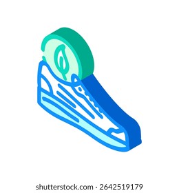 biodegradable running shoes outdoor fitness isometric icon vector. biodegradable running shoes outdoor fitness sign. isolated symbol illustration