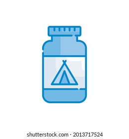 Biodegradable Soap vector blue colours icon style illustration. EPS 10 file 