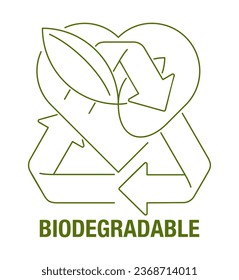 Biodegradable stamp for recycling materials and products. Zero waste industry and Environmental protection program