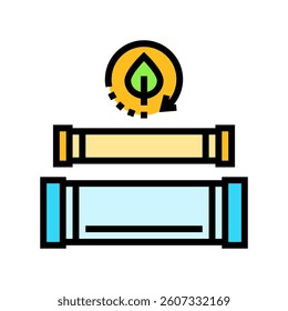 biodegradable tube sustainable beauty color icon vector. biodegradable tube sustainable beauty sign. isolated symbol illustration