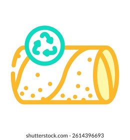 biodegradable tube sustainable beauty color icon vector. biodegradable tube sustainable beauty sign. isolated symbol illustration