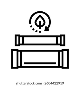 biodegradable tube sustainable beauty line icon vector. biodegradable tube sustainable beauty sign. isolated contour symbol black illustration