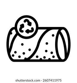 biodegradable tube sustainable beauty line icon vector. biodegradable tube sustainable beauty sign. isolated contour symbol black illustration