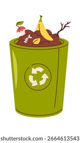 Cesta de compost reciclable de residuos biodegradables