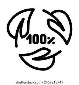 biodegradable waste sorting line icon vector. biodegradable waste sorting sign. isolated contour symbol black illustration