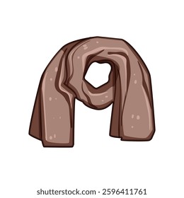 biodegradable woman scarf cartoon. spoon seal, airtight brand, flavor organic biodegradable woman scarf sign. isolated symbol vector illustration