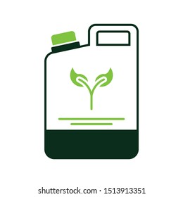 Biodiesel B100  Barrel Vector Icon Design Concept, Bio Fuel Gallon On White Background, 