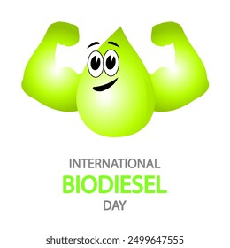 Biodiesel day international drop of fuel, vector art illustration.