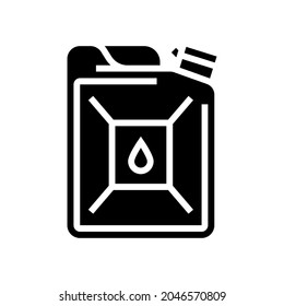bio-diesel gas station glyph icon vector. bio-diesel gas station sign. isolated contour symbol black illustration
