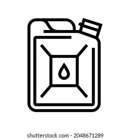 bio-diesel gas station line icon vector. bio-diesel gas station sign. isolated contour symbol black illustration