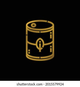Biodiesel gold plated metalic icon or logo vector
