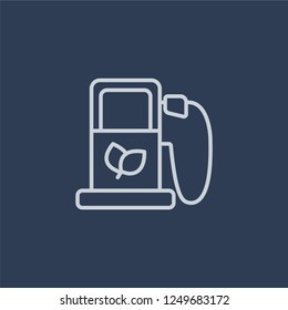 Biodiesel icon. Biodiesel linear design concept from Ecology collection. Simple element vector illustration on dark blue background.