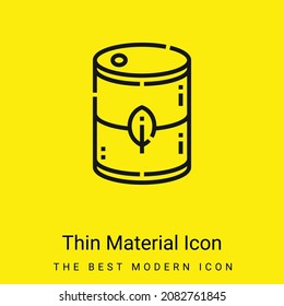 Biodiesel minimal bright yellow material icon