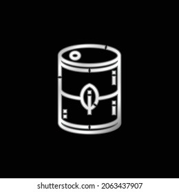 Biodiesel silver plated metallic icon