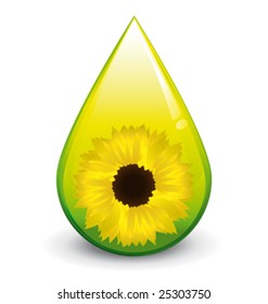 Biodiesel sunflower oil droplet vector
