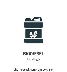 Biodiesel vector icon on white background. Flat vector biodiesel icon symbol sign from modern ecology collection for mobile concept and web apps design.