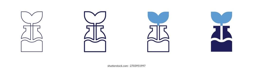 Biodiversity assessment icon in 4 different styles. Thin Line, Line, Bold Line, Duotone. Duotone style. Editable stroke.