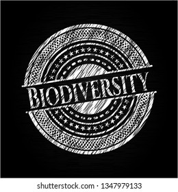 Biodiversity with chalkboard texture
