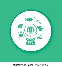 Biodiversity color glyph icon. Environmental protection. Sign for web page, app. UI UX GUI design element