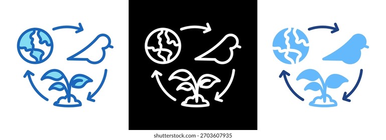 Biodiversity Conservation Icon tripplestyle Vector Illustration