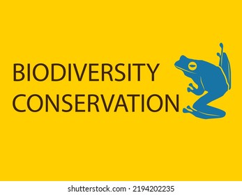 Biodiversity Conservation Vector Logo Forest Frog Stock Vector (Royalty ...