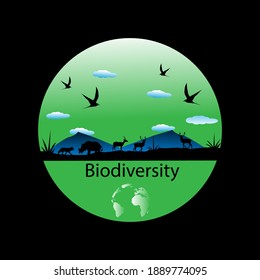biodiversity day concept. ecological. earth day. nature design