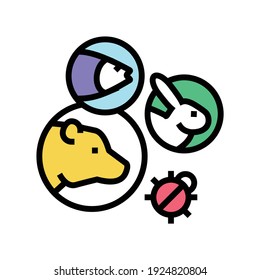 biodiversity and ecosystem color icon vector. biodiversity and ecosystem sign. isolated symbol illustration