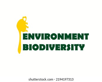 logotipo del vector del entorno de biodiversidad .logotipo de protección de bosques de lluvia
