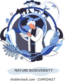 Biodiversity harmony as nature connection ecosystem balance. Earth fauna or flora conservation protection to save environmental friendly life with care for nature and system of reasonable consumption