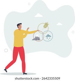 Biodiversity harmony as nature connection and ecosystem balance . character life .