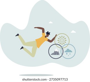 Biodiversity harmony as nature connection and ecosystem balance .life and employment of people.