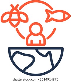 Biodiversity Icon Color Line Vector Illustration