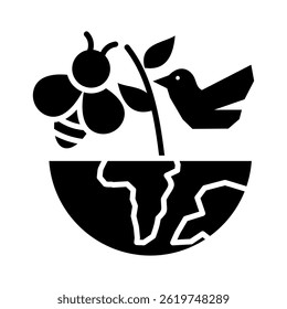 Elemento de icono de biodiversidad para el diseño