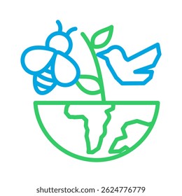 Elemento de icono de biodiversidad para el diseño