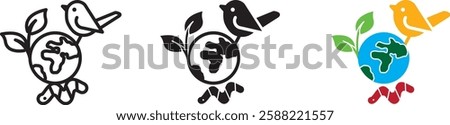 Biodiversity icon , vector illustration