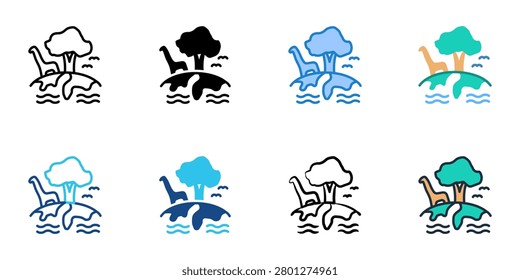 Biodiversity icons set multiple style collection. Editable stroke 
